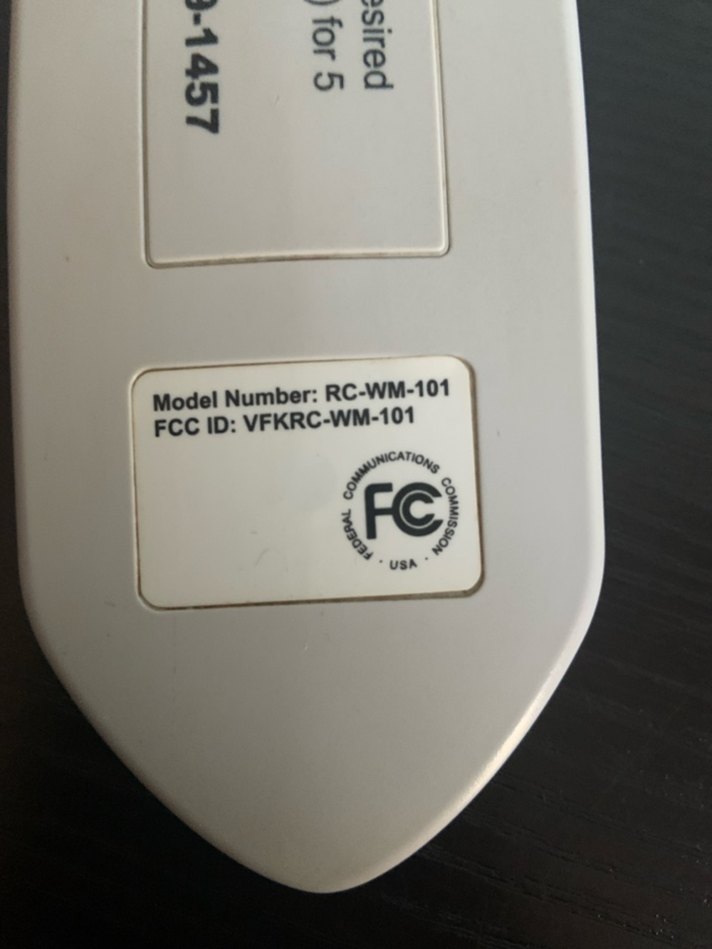 Tempur-Pedic Bed Remote Control 
Model #RC-WM-101 - Picture 4 of 6